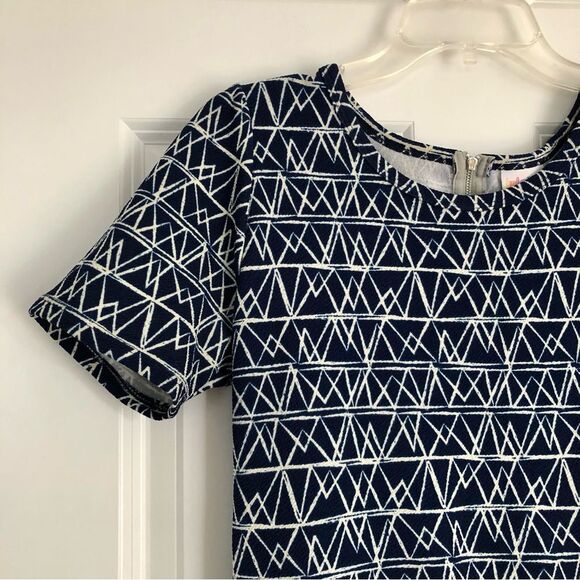 LULA ROE AMELIA DRESS SHORT SLEEVES RETRO WITH GEOMETRIC PRINT SIZE MEDIUM - Picture 10 of 10